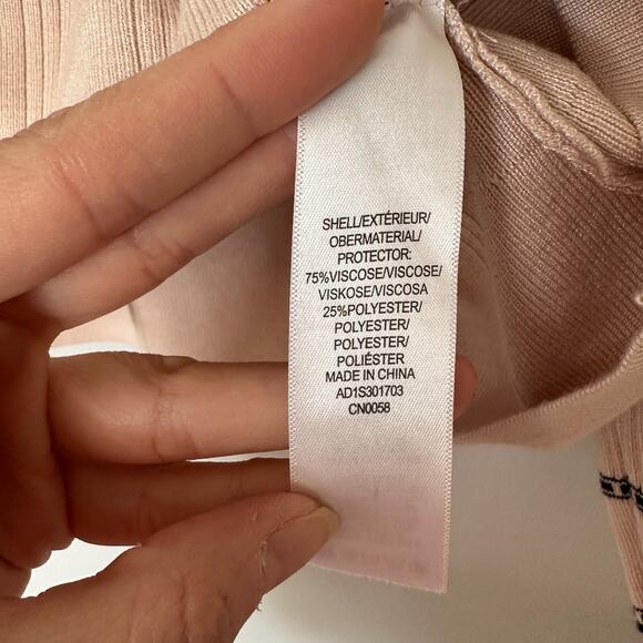 Adrianna Papell Check Tipped Cardigan Womens Medium Button Front Tan Old Money - Picture 6 of 9